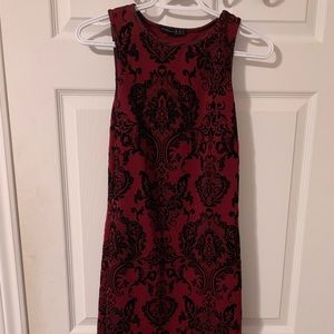 Burgundy bodycon dress